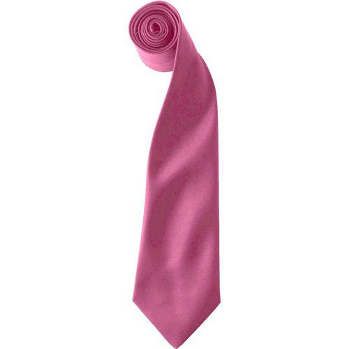 Premier Colours Mens Satin Clip Tie (Pack of 2) (Fuchsia) - One Size