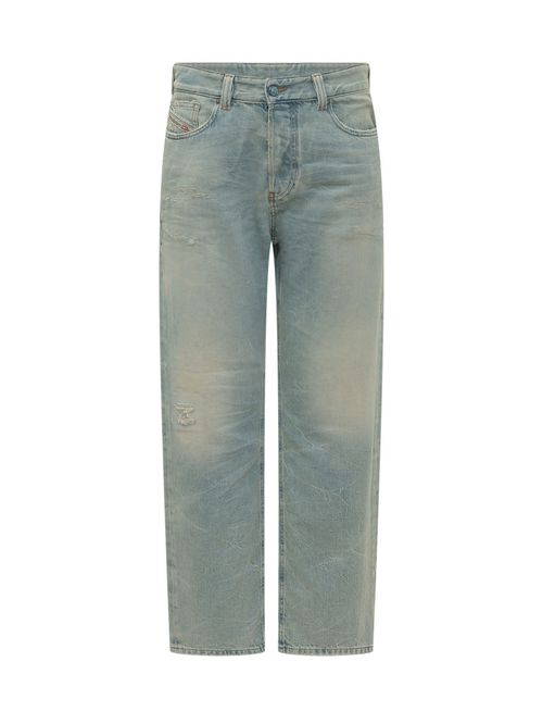 Blue Straight Mid Rise Jeans