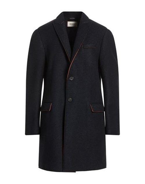 Man Coat Midnight blue Size 46 Viscose, Acrylic, Polyester, Virgin Wool, Elastane
