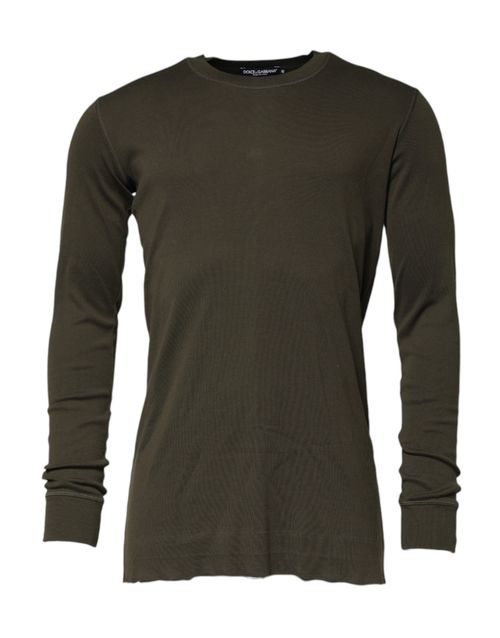 Long-Sleeve Crew Neck T-Shirt — Green