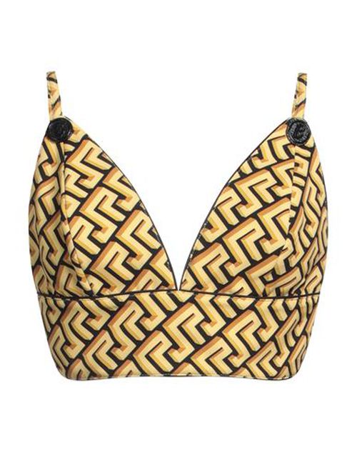 Woman Top Yellow Size 10 Polyamide, Elastane