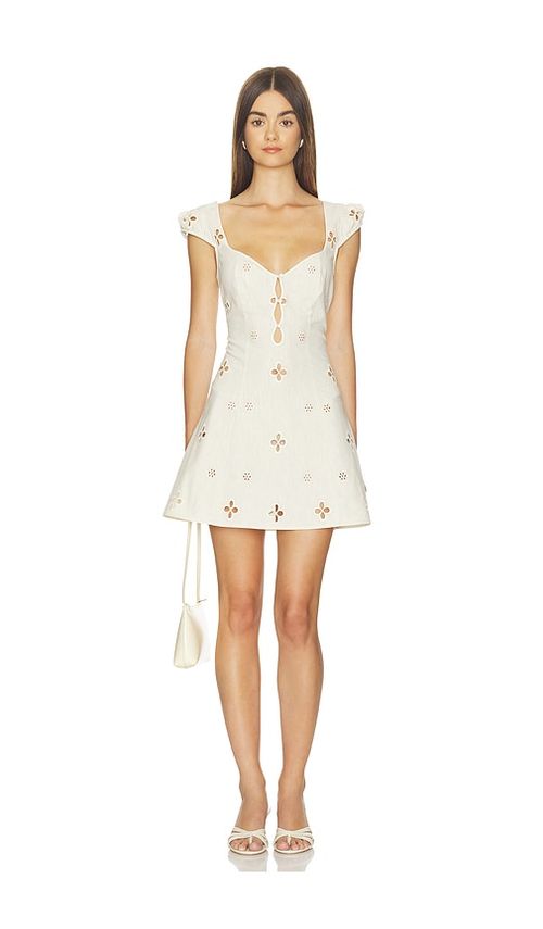 Mirror Palais Maria Micro Dress in Leite - Beige. L also in M