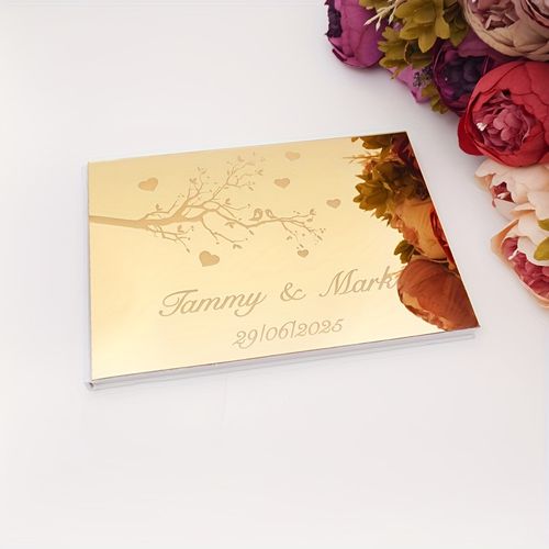 TEMU Album de Signature Personnalisé pour Mariage - 'Invitation et Anniversaire, Cadeau Idéal pour Réception ou Fiançaille