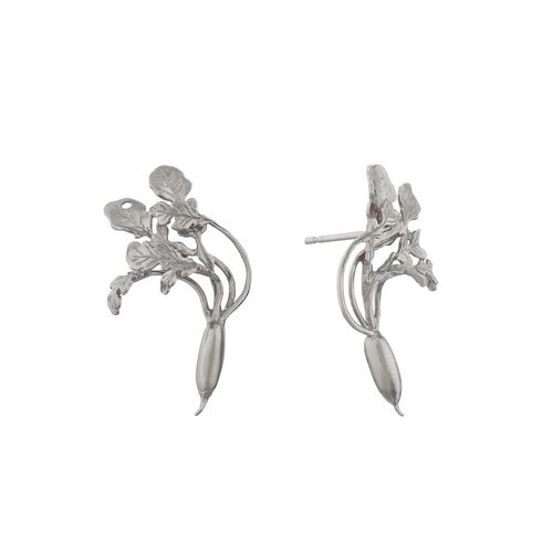 French Radish Stud Earrings Silver Jewellery
