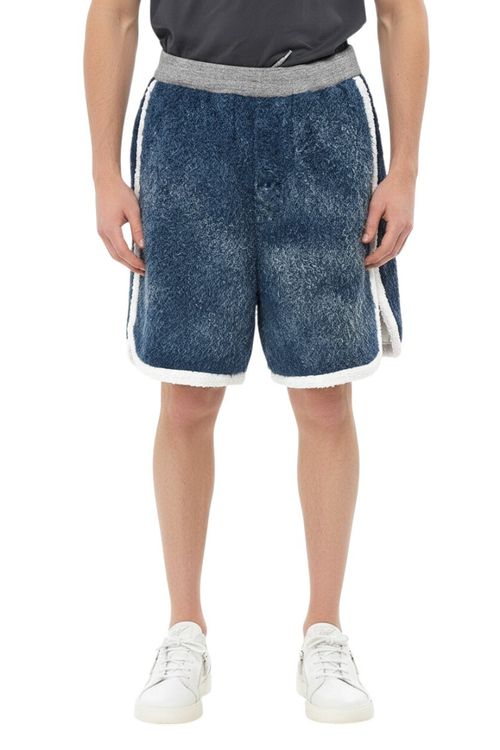 Blue Textured Shorts