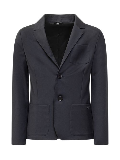 Kids Blue Solid Blazer