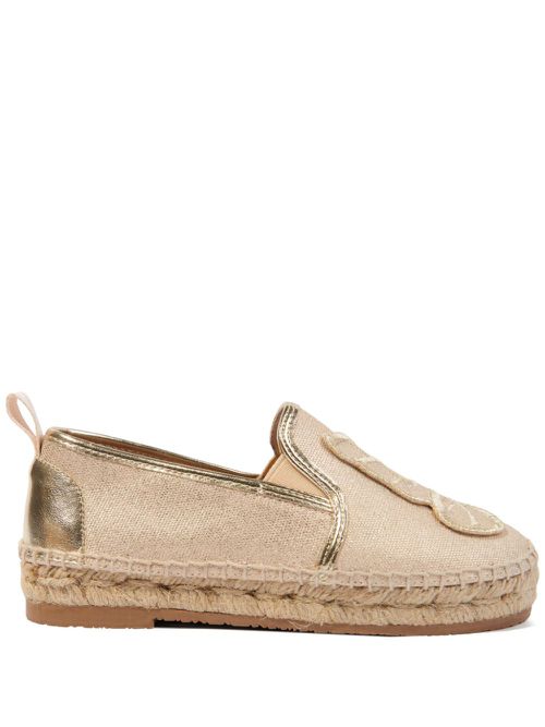 Butterfly embroidery espadrilles - Neutrals