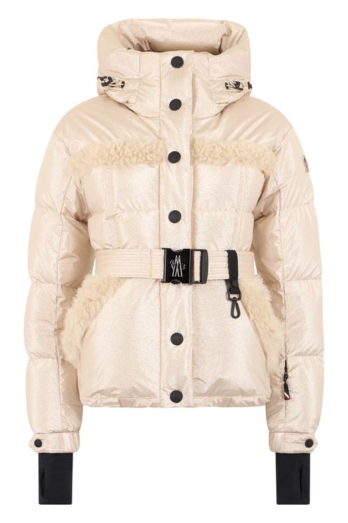 Mondim Metallic Shearling-Trimmed Hooded Insulated Ski Jacket