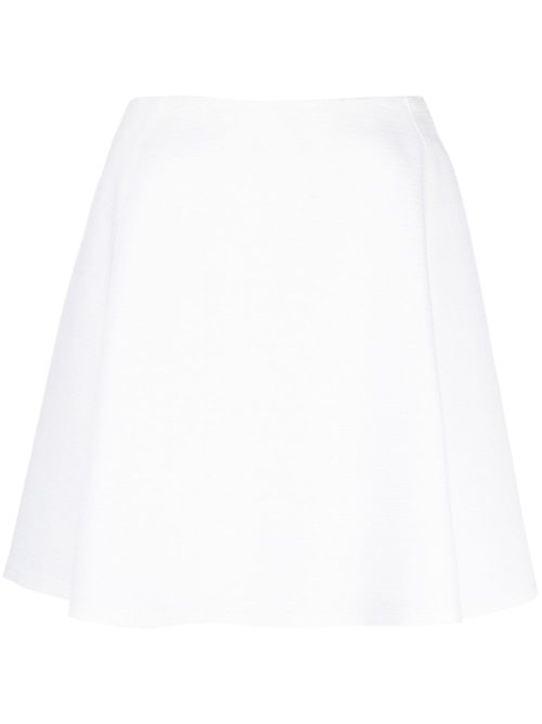 High-waist A-line skirt - White