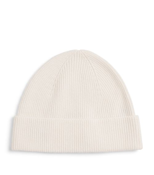 Cashmere Rib-Knit Beanie