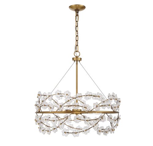 Camille 5-Light Chandelier in Warm Bra