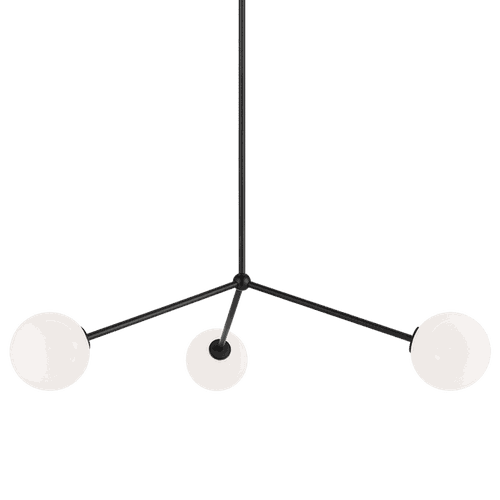 Black Three Light Pendant from the Novo Collection