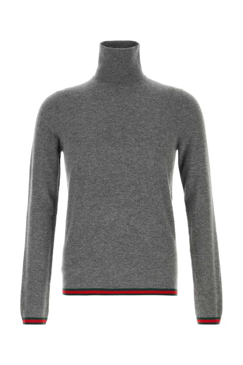 Cashmere Turtleneck Sweater — Gray