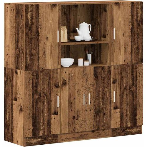 3 Piece Kitchen Cabinet Set Old Wood Engineered Wood