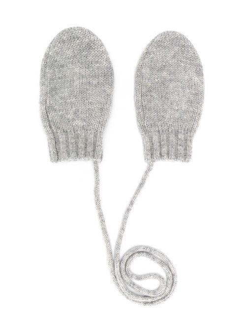 Knitted mittens - Grey