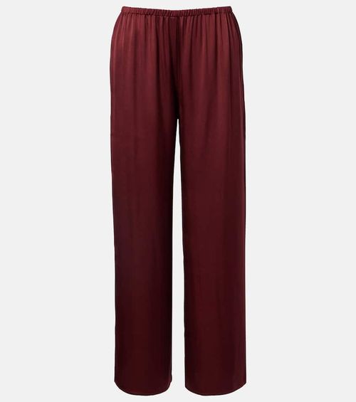 Austin silk satin wide-leg pants