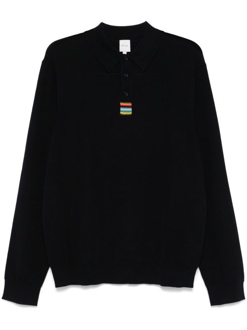 Knitted polo shirt - Blue