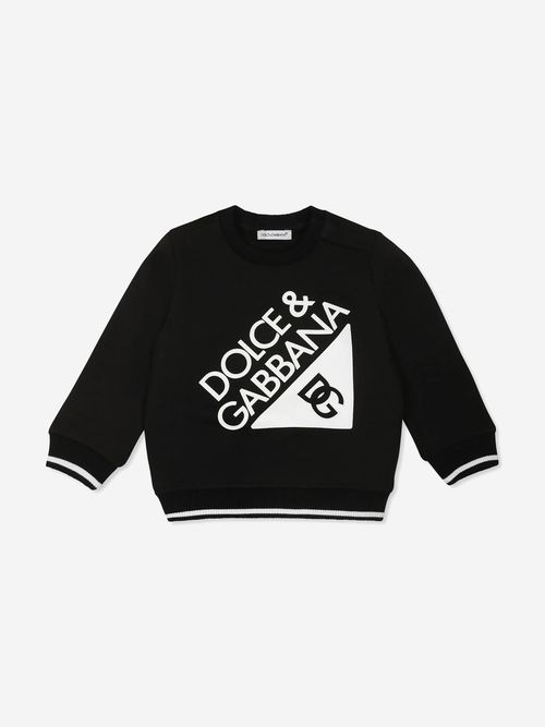 Dolce & Gabbana Baby Boys Logo Sweatshirt in Black 12 - 18 Mths