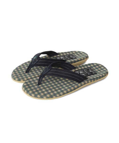 X Island Slipper Classic Suede Navy Gingham