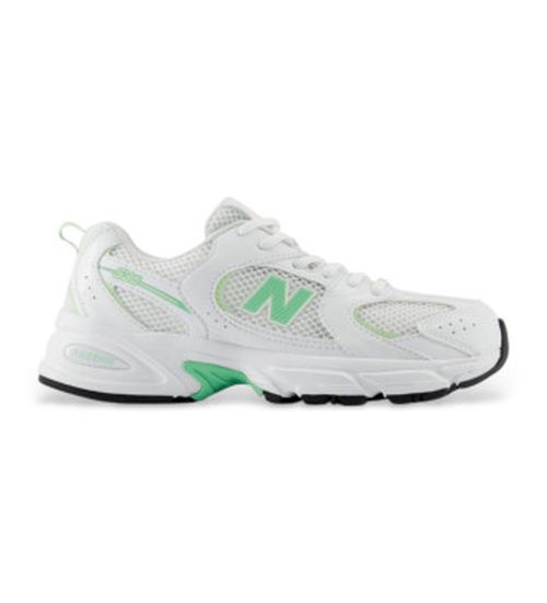 New Balance unisex for kids. GR530V1 Shoes 530 white (37), Flat, Laces, Casual, children's fashion