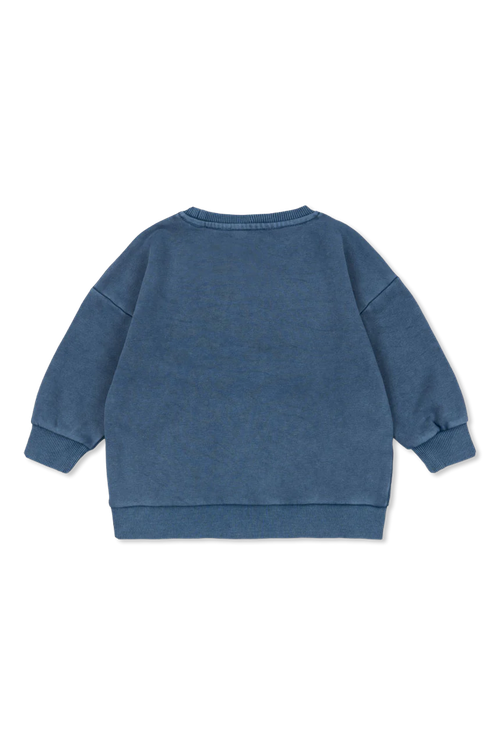 Sweatshirt With Print, Unisex, Blue