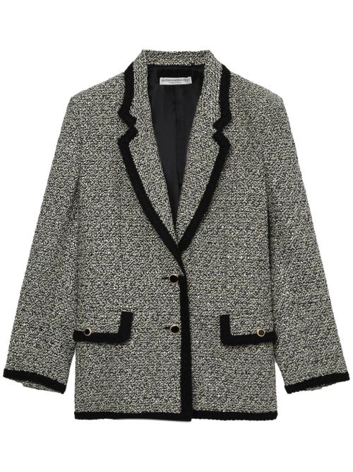 Single-breasted tweed blazer - Grey
