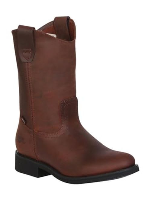 Men's Western Work Boots, Oily Skin, Round Toe, Pull-On, 512 Establo (Shedron, US Footwear