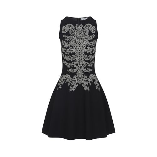 Black Round Neck Mini Dress