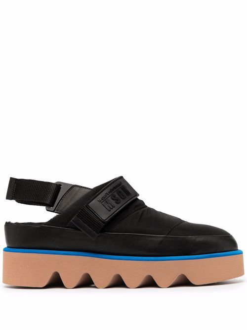 Padded platform mules - Black