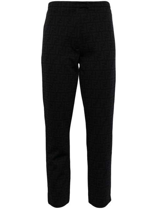 Zucca-print cropped trousers - Black