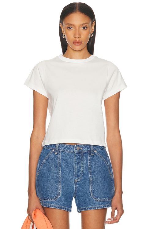 RENGGLI Crop Tee in Bone - White.  XXL also in