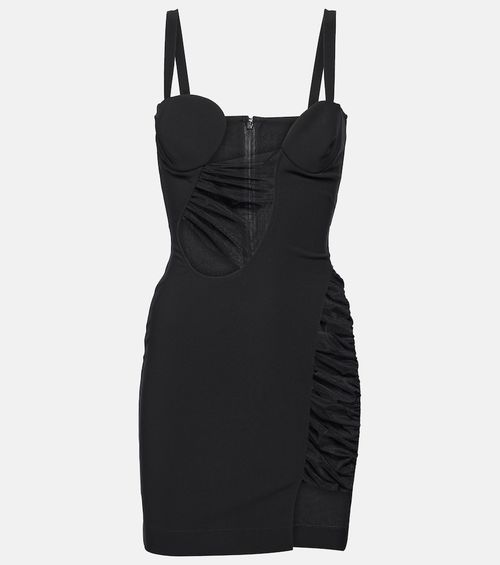 Cutout jersey minidress
