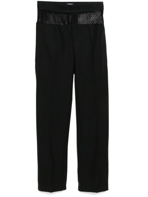 Mesh tailored trousers - Black