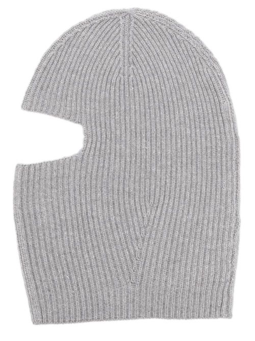 Ribbed-knit balaclava - Grey