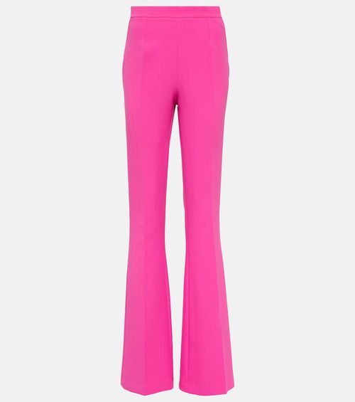 Alexa high-rise flared crêpe pants