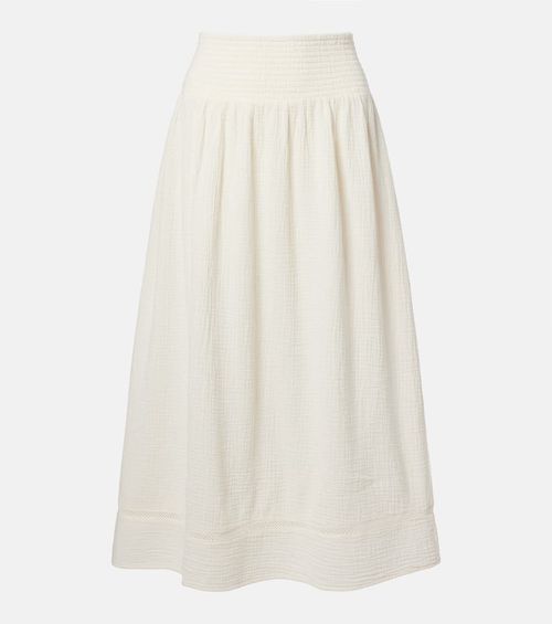 Mazie cotton gauze midi skirt