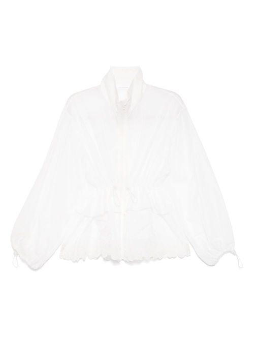Cecile Bahnsen semi-sheer jacket - White