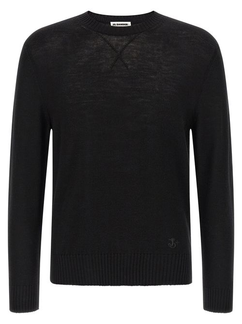 Virgin Wool Crewneck Sweater — Black
