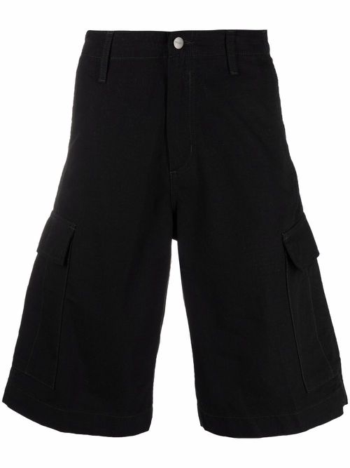 Knee-length chino shorts - Black