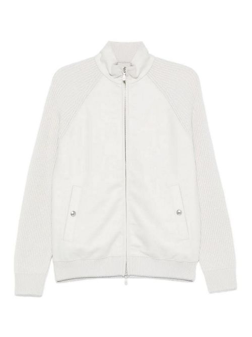 Full Zip Jacket Sand And Lt Gray