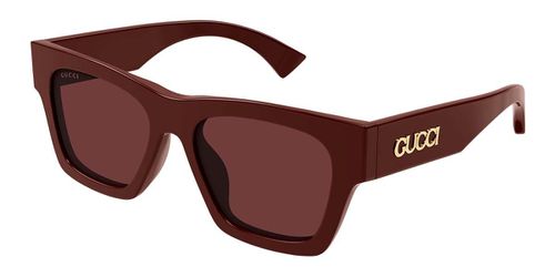 Gucci GG1835SA Asian Fit 003 Women's Sunglasses Burgundy Size 53