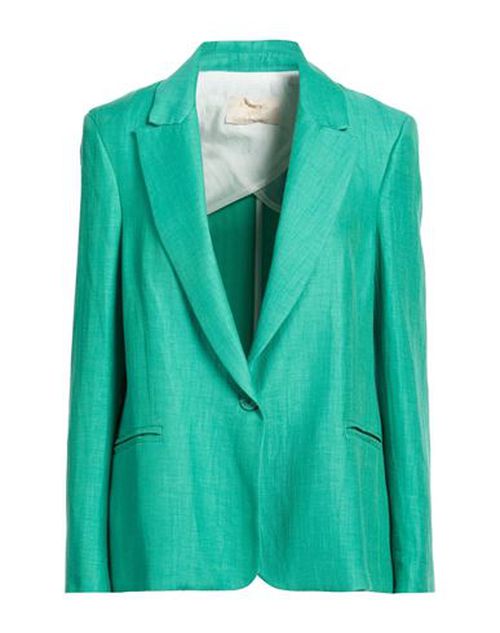 Woman Blazer Green Size 10 Viscose, Linen, Polyester, Polyamide
