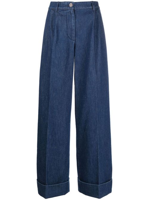 High-waist wide-leg jeans - Blue
