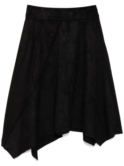 Faux-leather skirt - Black