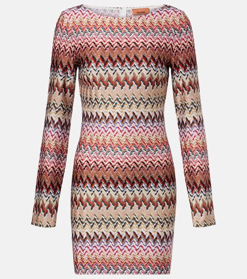 Zig Zag lamé minidress