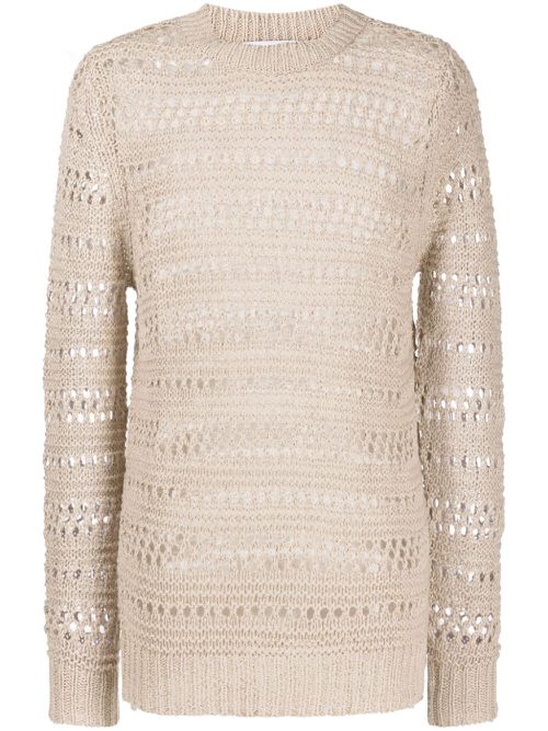 The Horatio open-knit jumper - Neutrals