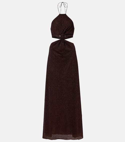 Oséree Lumière cutout halterneck maxi dress
