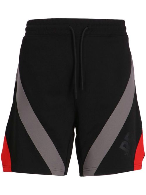 Logo-print track shorts - Black