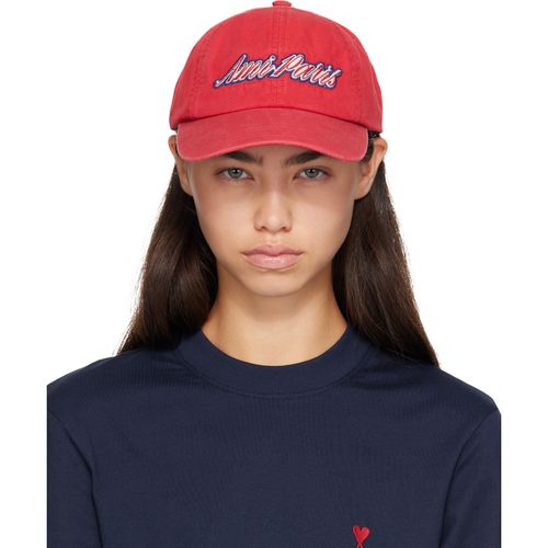 Red Cotton '' Embroidery Cap