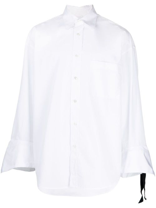 Oversized string shirt - White